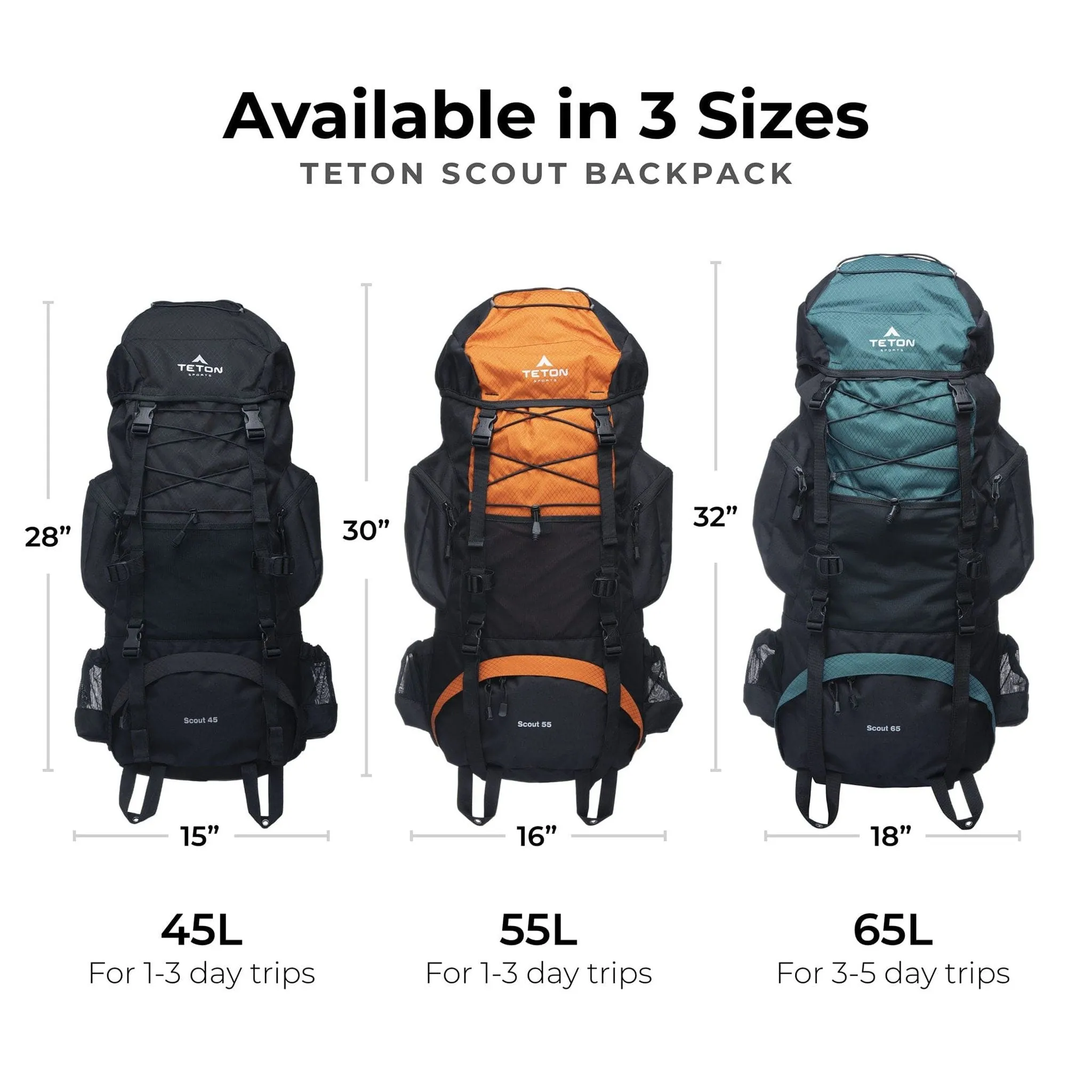Teton Sports Scout 65l Backpack in Black