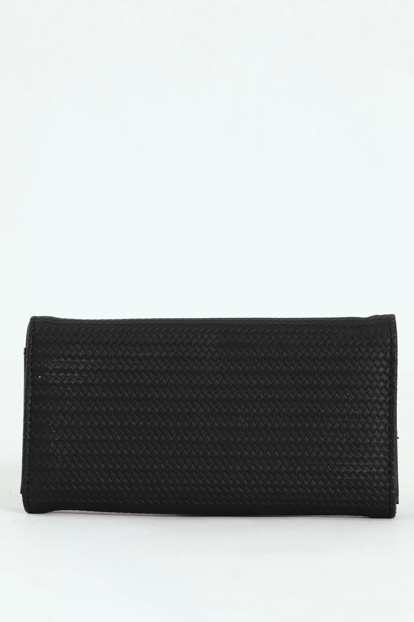 Textured Bifold Purse - Black