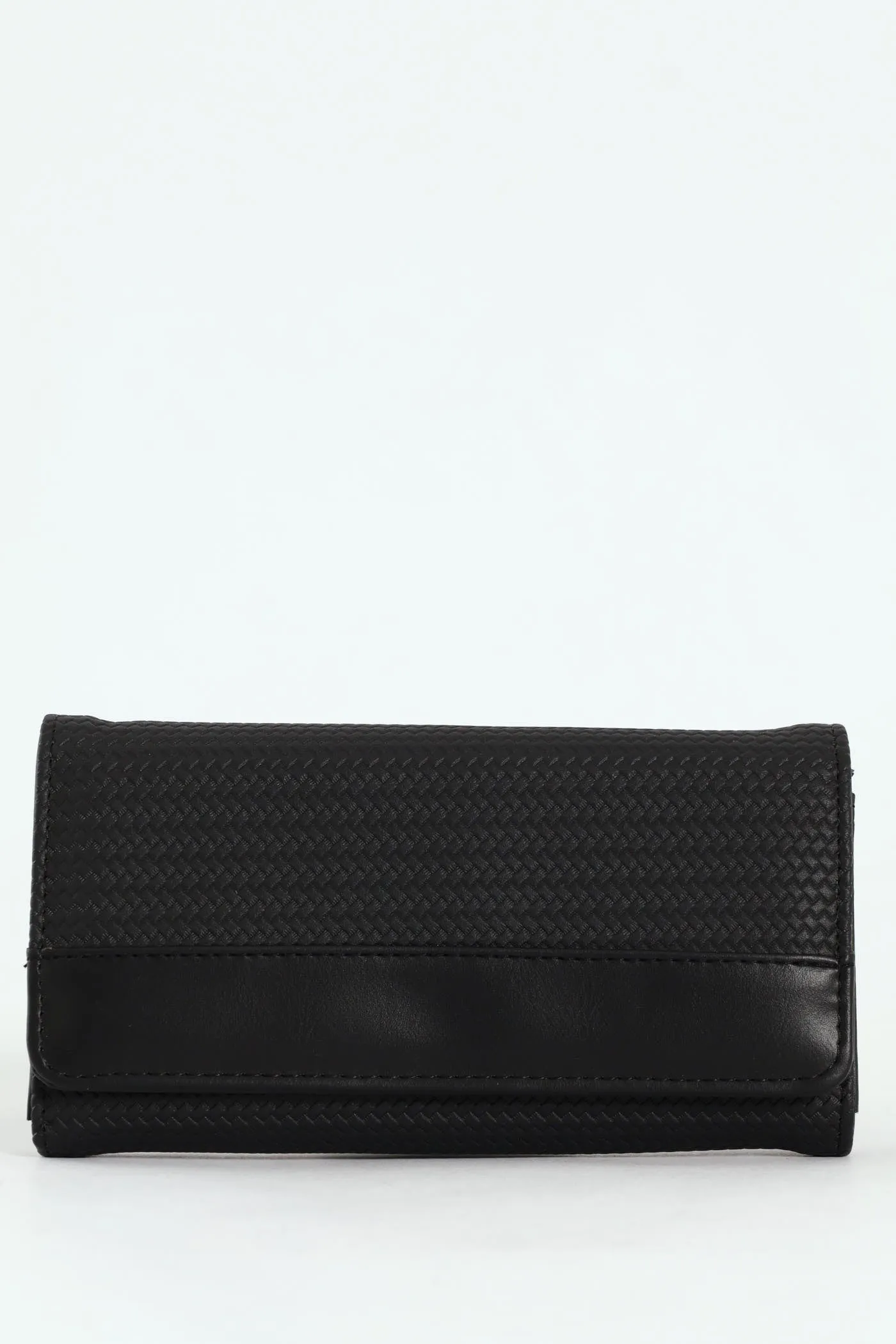 Textured Bifold Purse - Black