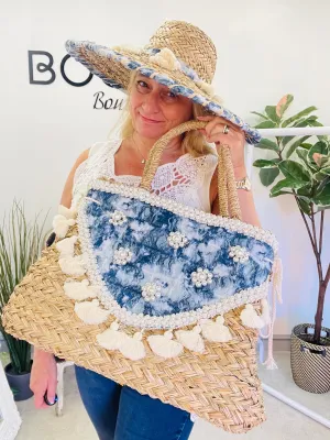 The SANTORINI luxury straw bag