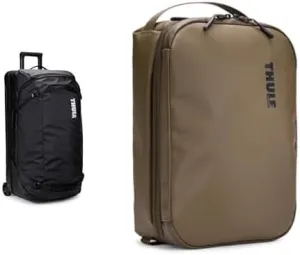 Thule Chasm Wheeled Duffel Suitcase with 15L Gear Cube Bundle - Black