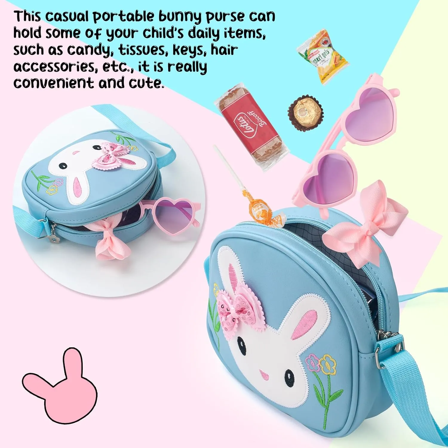 Toddler Purse-Small Kids Purse, Girls Bunny Purse, Little Girl Purse-Birthday Gifts Purse for Girls