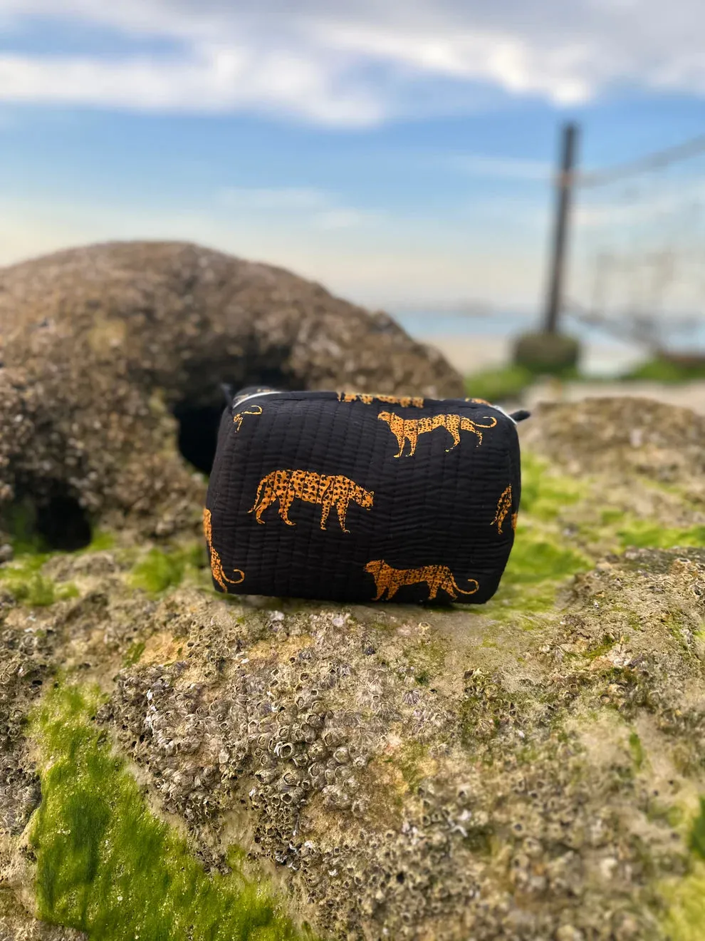 Tohfa Luxe Cora Handmade Block Printed Pouch