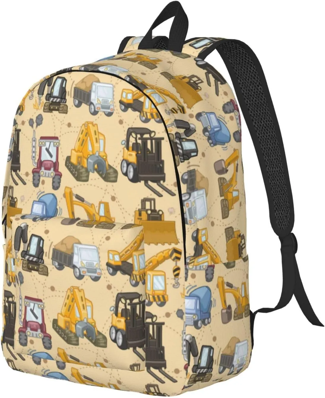 Tool truck assembly crane excavator forklift truck Canvas Backpacks Laptop Backpack Multipurpose Double Shoulder Bag for Men Women Gifts Small