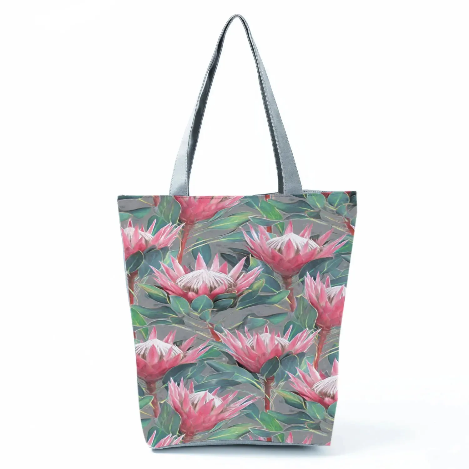 Tote Bag Ladies Outdoor Large Capacity School Teacher Gift Bag Shopping Bag Botanical Flower Print Casual Women Shoulder Bag