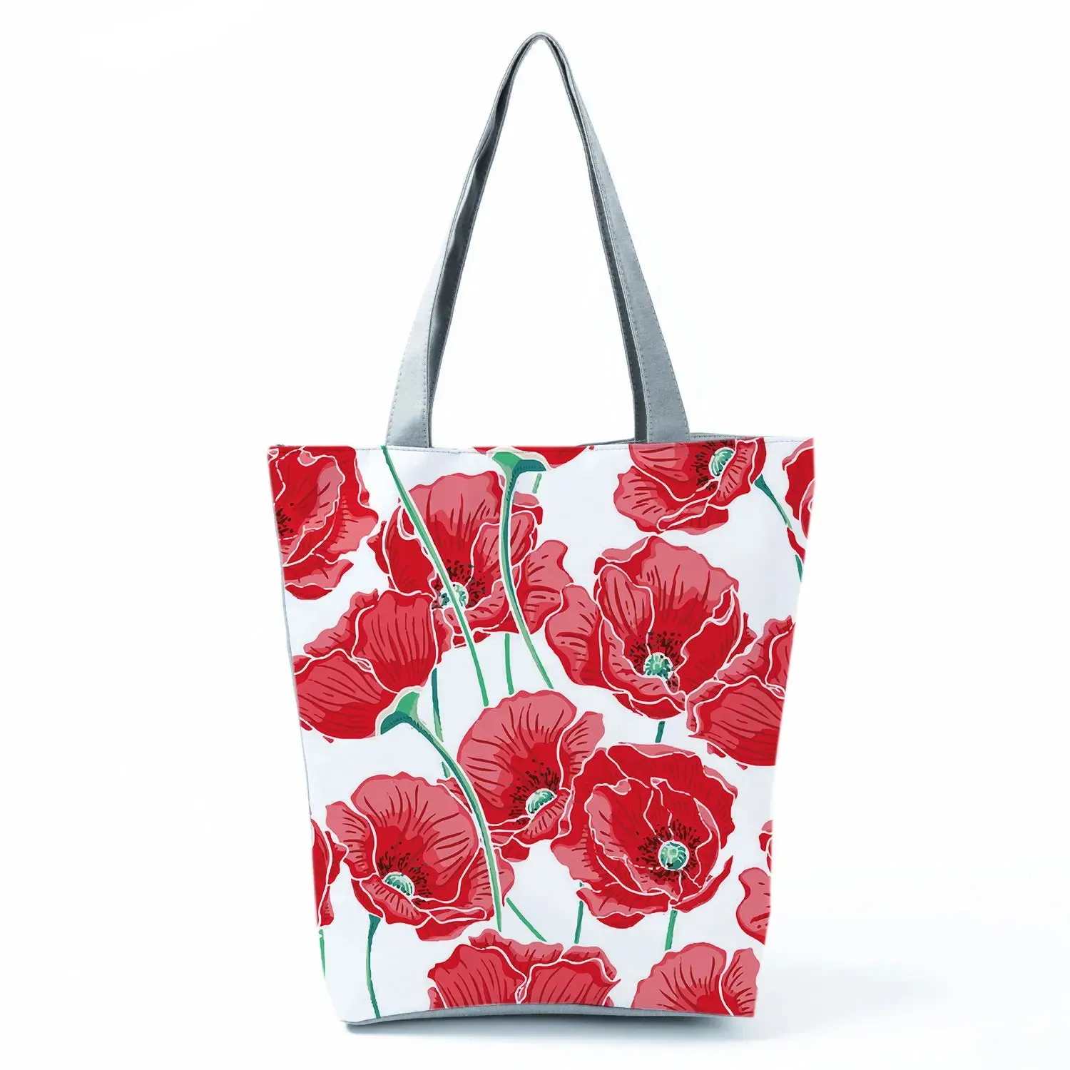 Tote Bag Ladies Outdoor Large Capacity School Teacher Gift Bag Shopping Bag Botanical Flower Print Casual Women Shoulder Bag