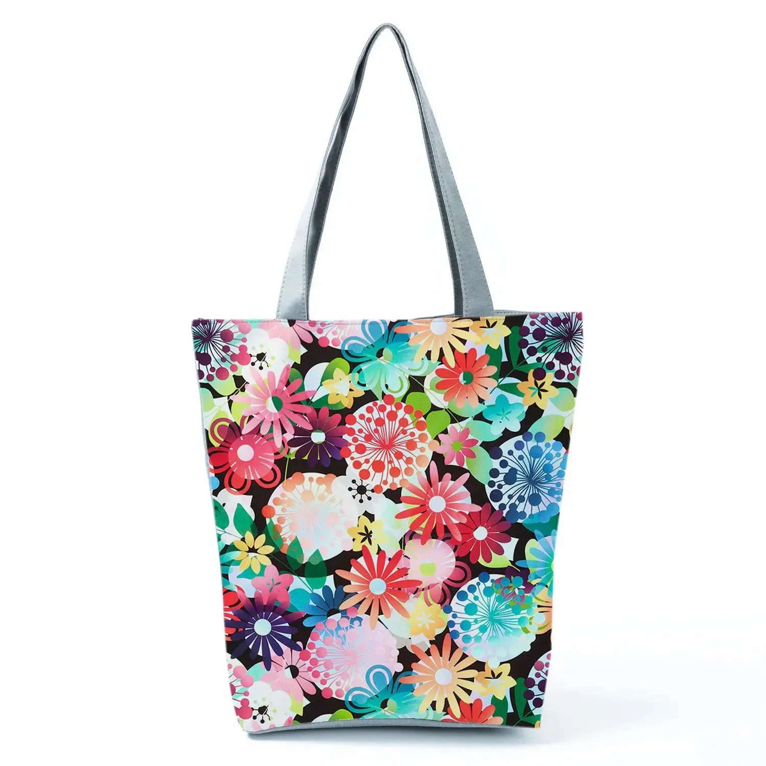 Tote Bag Ladies Outdoor Large Capacity School Teacher Gift Bag Shopping Bag Botanical Flower Print Casual Women Shoulder Bag