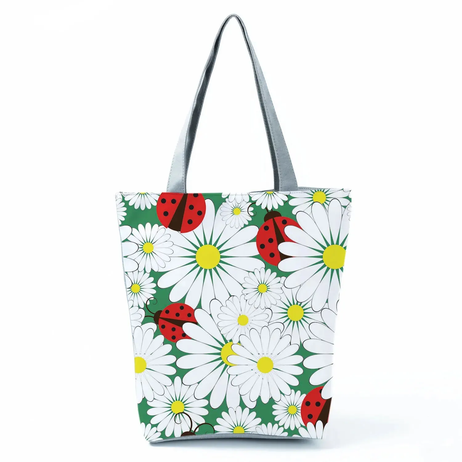 Tote Bag Ladies Outdoor Large Capacity School Teacher Gift Bag Shopping Bag Botanical Flower Print Casual Women Shoulder Bag