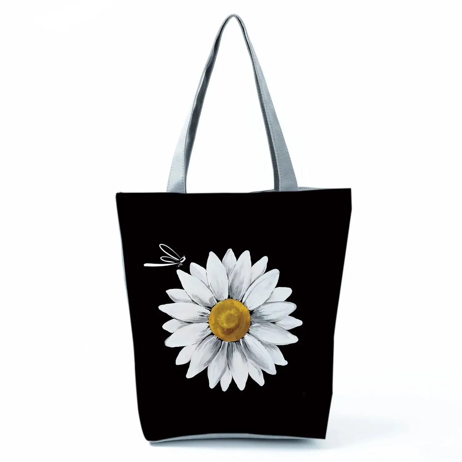 Tote Bag Ladies Outdoor Large Capacity School Teacher Gift Bag Shopping Bag Botanical Flower Print Casual Women Shoulder Bag