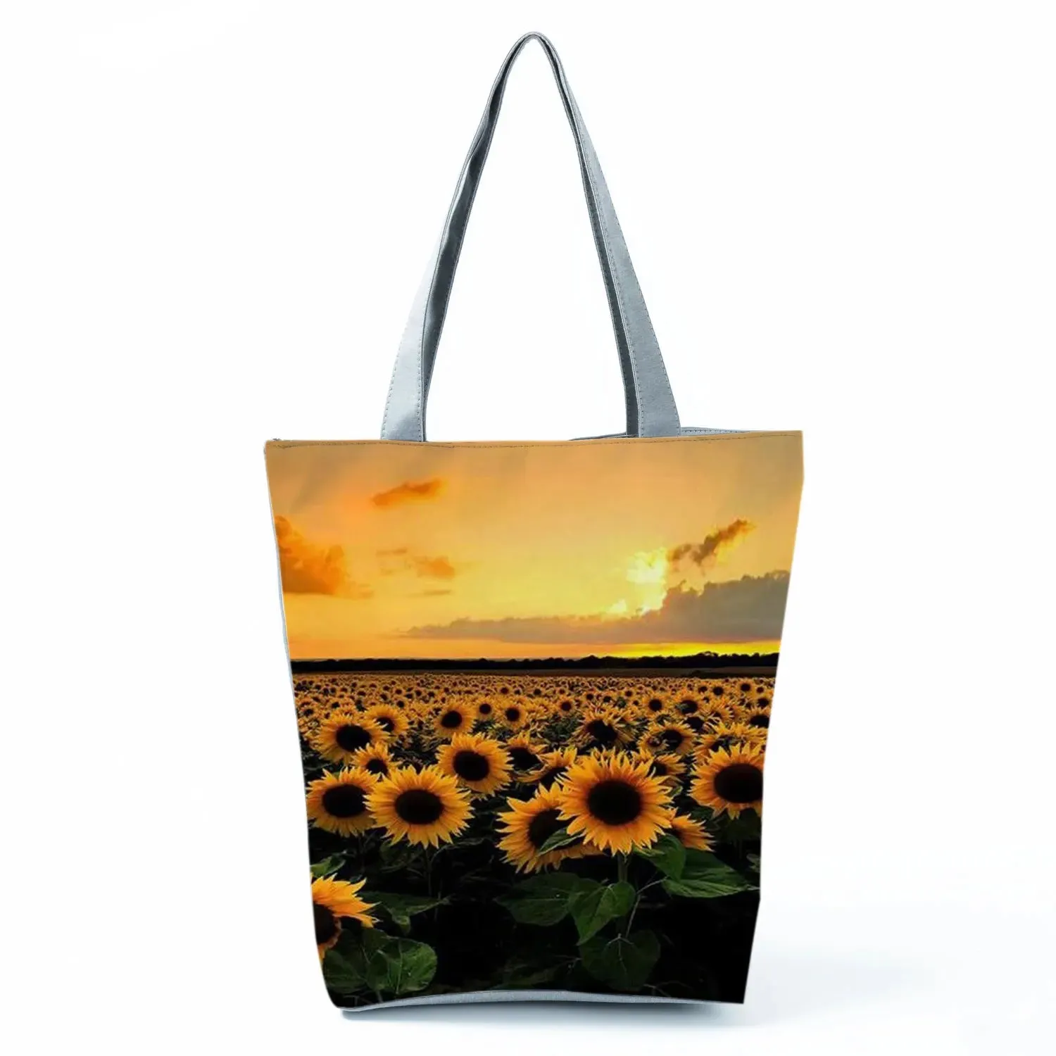 Tote Bag Ladies Outdoor Large Capacity School Teacher Gift Bag Shopping Bag Botanical Flower Print Casual Women Shoulder Bag