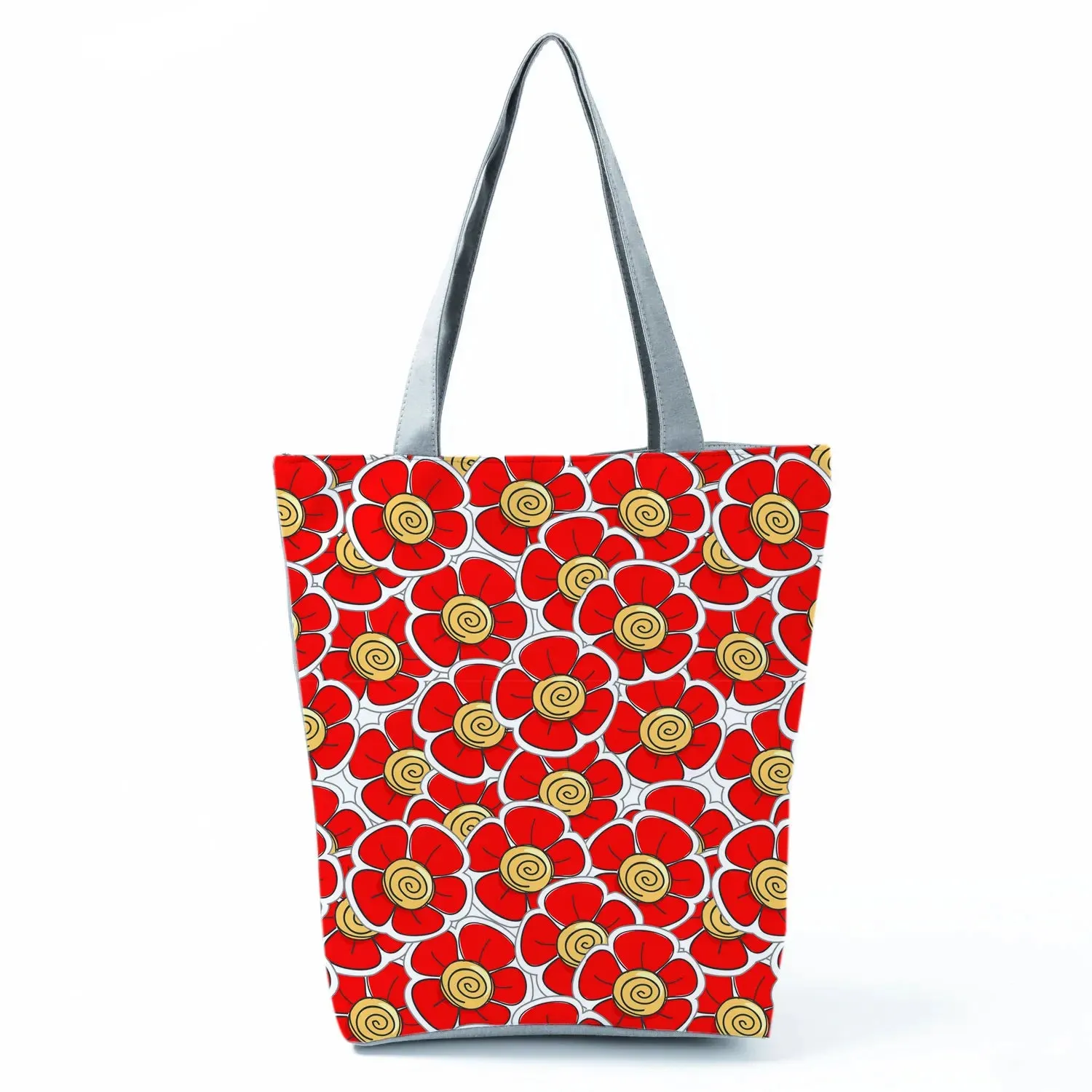 Tote Bag Ladies Outdoor Large Capacity School Teacher Gift Bag Shopping Bag Botanical Flower Print Casual Women Shoulder Bag