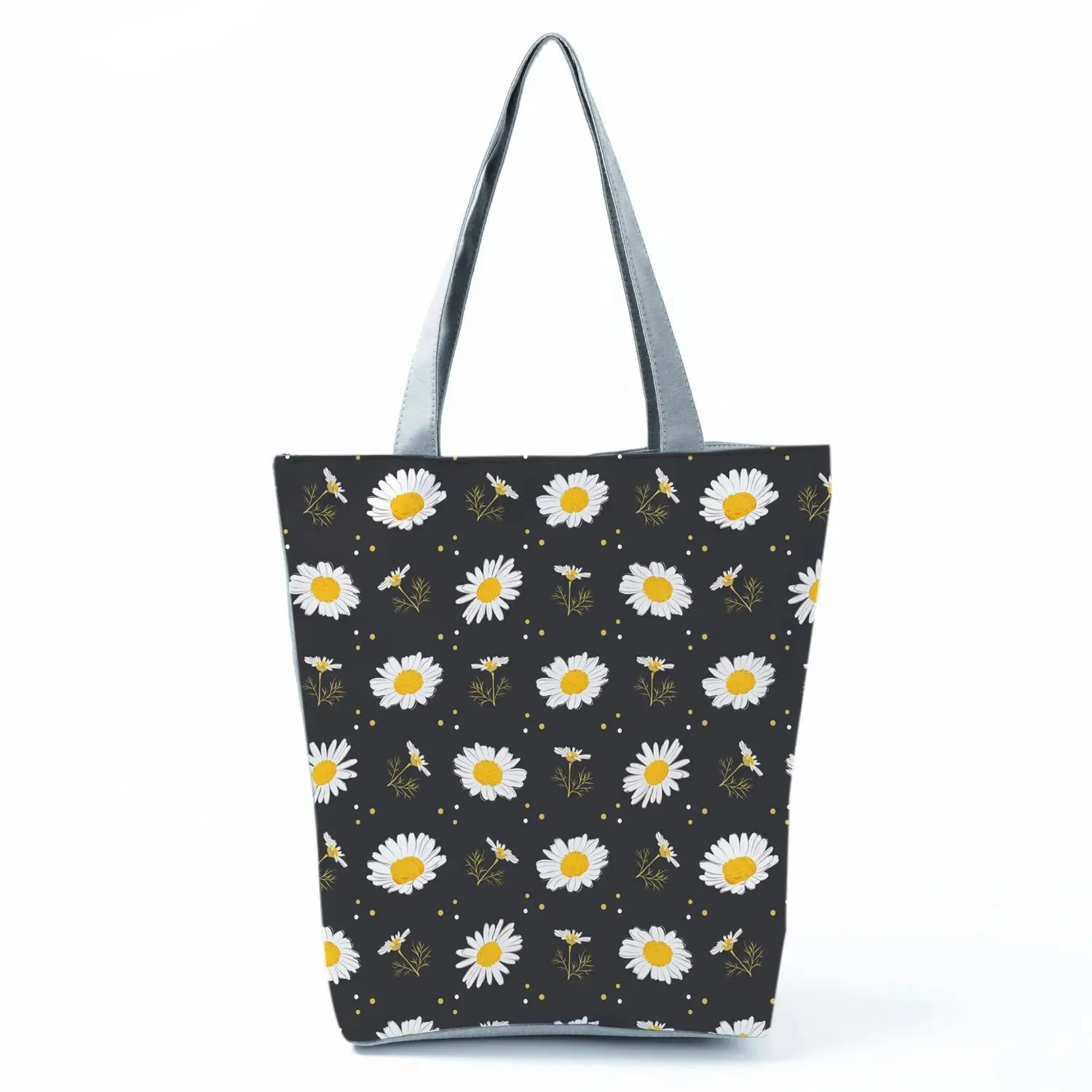 Tote Bag Ladies Outdoor Large Capacity School Teacher Gift Bag Shopping Bag Botanical Flower Print Casual Women Shoulder Bag