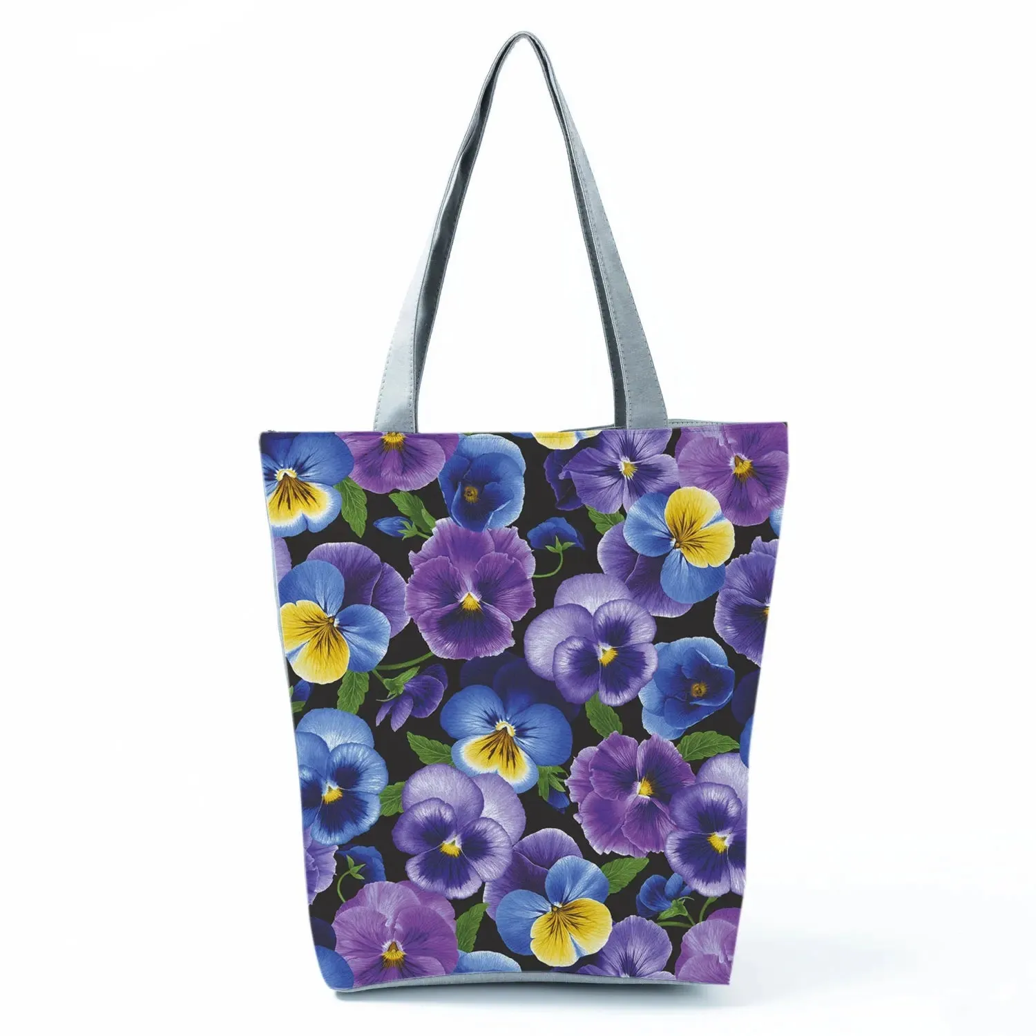 Tote Bag Ladies Outdoor Large Capacity School Teacher Gift Bag Shopping Bag Botanical Flower Print Casual Women Shoulder Bag