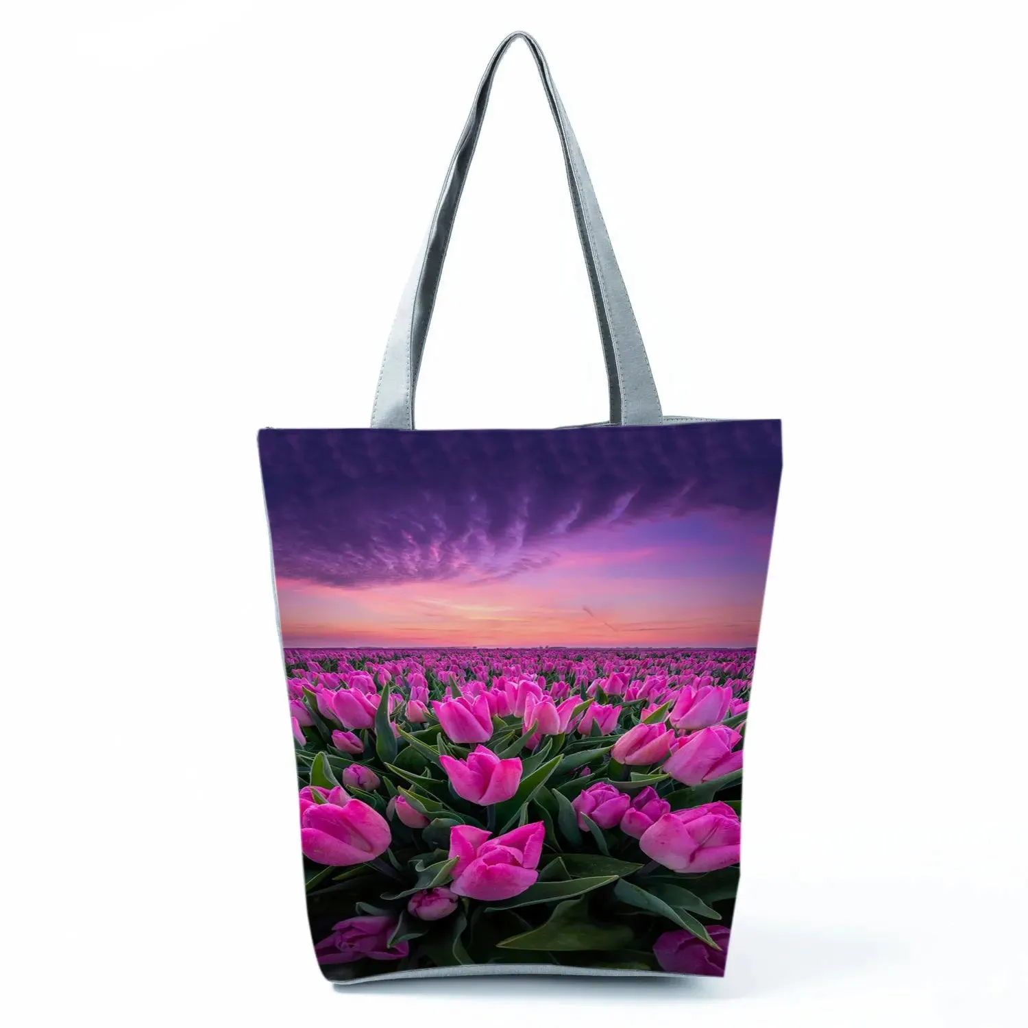 Tote Bag Ladies Outdoor Large Capacity School Teacher Gift Bag Shopping Bag Botanical Flower Print Casual Women Shoulder Bag