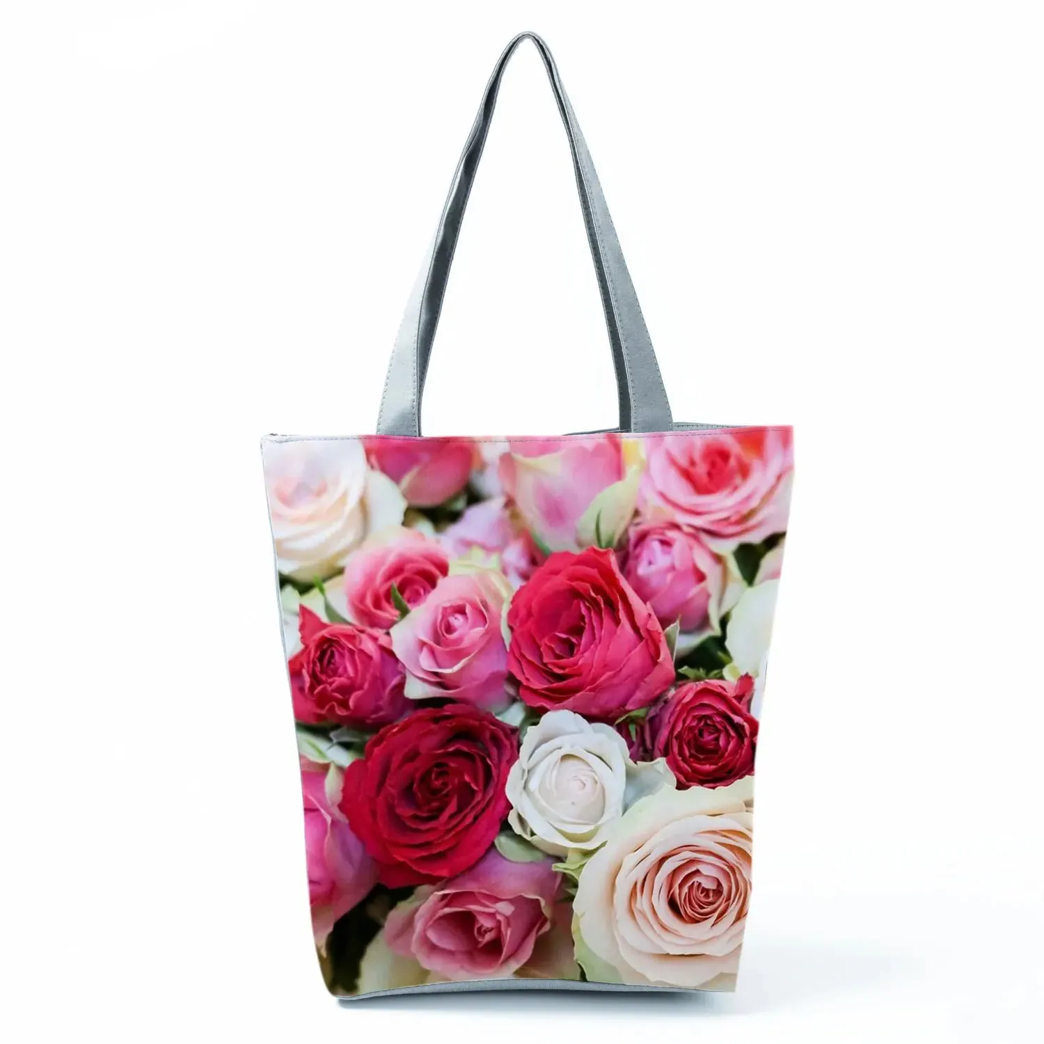 Tote Bag Ladies Outdoor Large Capacity School Teacher Gift Bag Shopping Bag Botanical Flower Print Casual Women Shoulder Bag