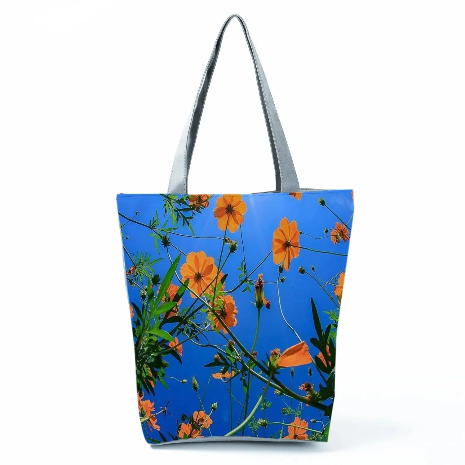 Tote Bag Ladies Outdoor Large Capacity School Teacher Gift Bag Shopping Bag Botanical Flower Print Casual Women Shoulder Bag