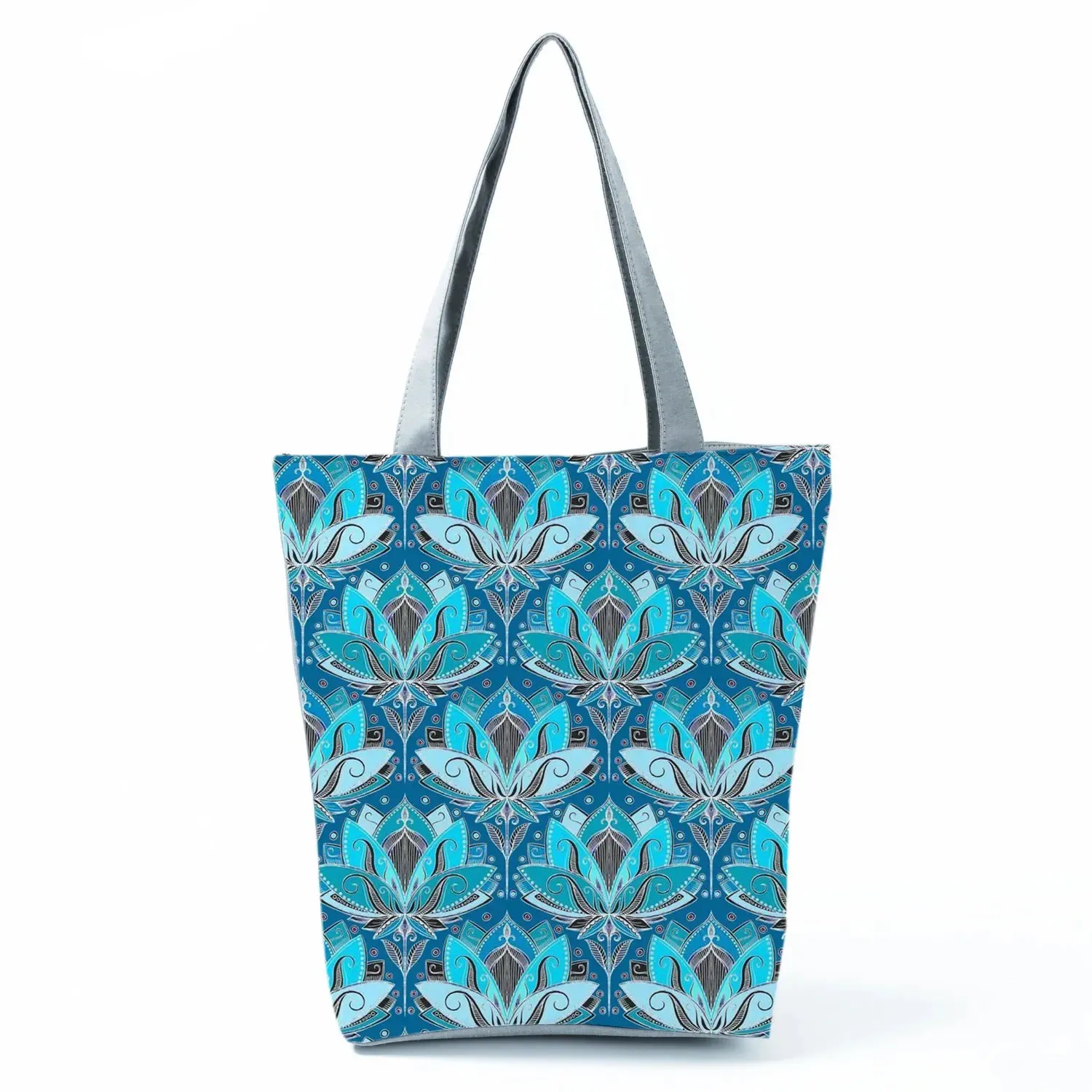 Tote Bag Ladies Outdoor Large Capacity School Teacher Gift Bag Shopping Bag Botanical Flower Print Casual Women Shoulder Bag
