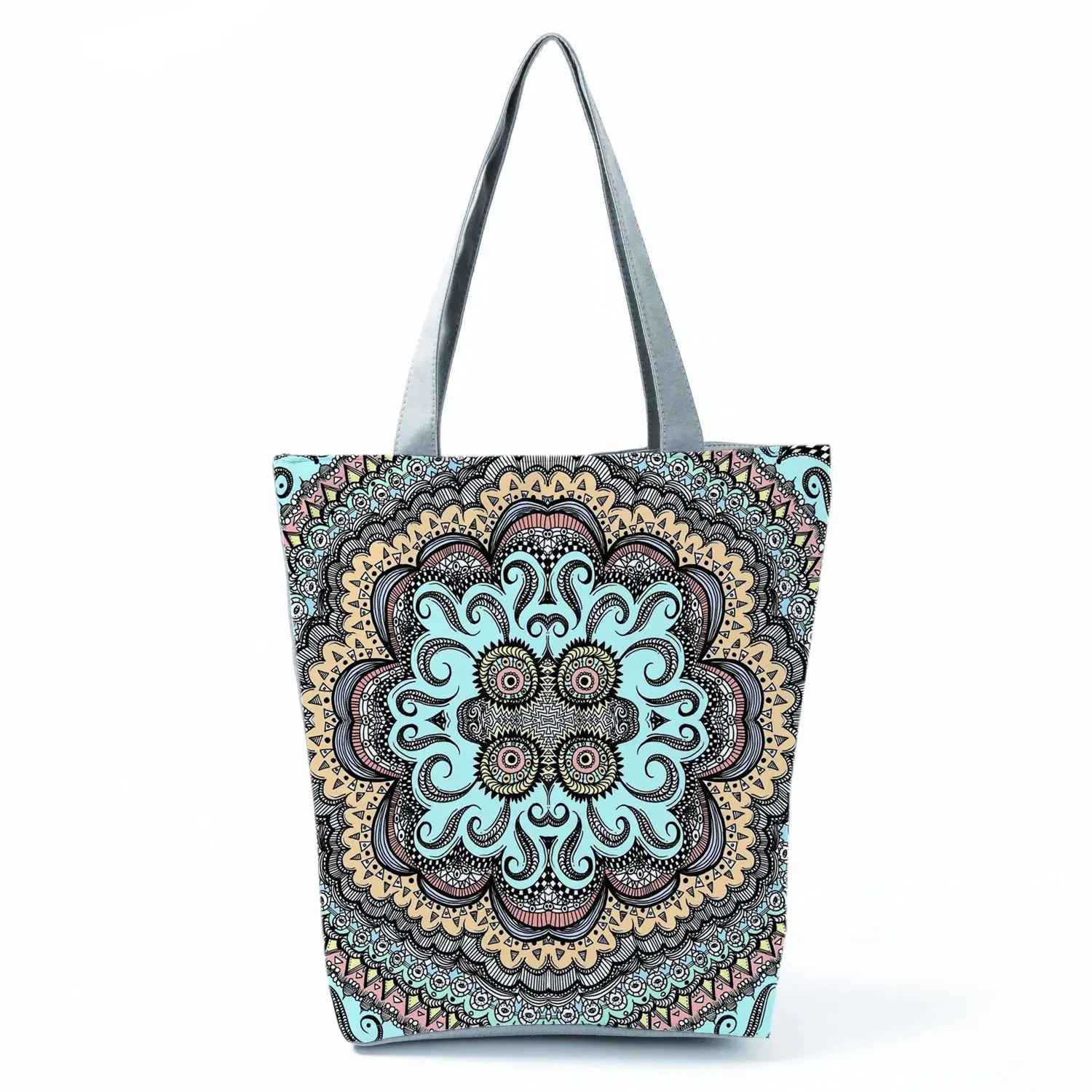 Tote Bag Ladies Outdoor Large Capacity School Teacher Gift Bag Shopping Bag Botanical Flower Print Casual Women Shoulder Bag