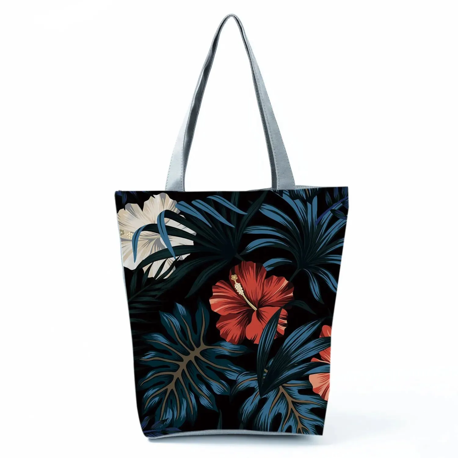 Tote Bag Ladies Outdoor Large Capacity School Teacher Gift Bag Shopping Bag Botanical Flower Print Casual Women Shoulder Bag