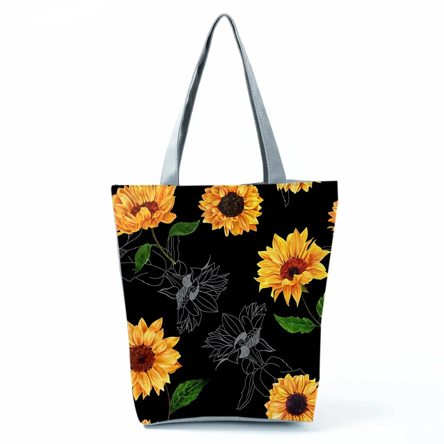 Tote Bag Ladies Outdoor Large Capacity School Teacher Gift Bag Shopping Bag Botanical Flower Print Casual Women Shoulder Bag