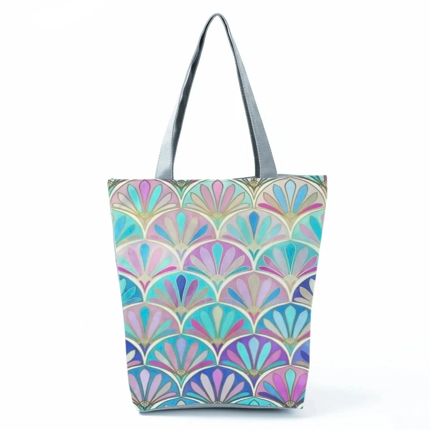 Tote Bag Ladies Outdoor Large Capacity School Teacher Gift Bag Shopping Bag Botanical Flower Print Casual Women Shoulder Bag