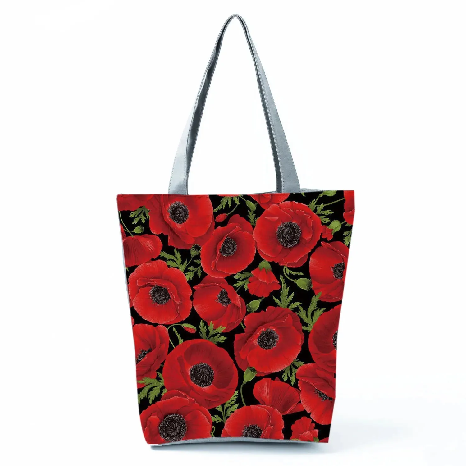 Tote Bag Ladies Outdoor Large Capacity School Teacher Gift Bag Shopping Bag Botanical Flower Print Casual Women Shoulder Bag