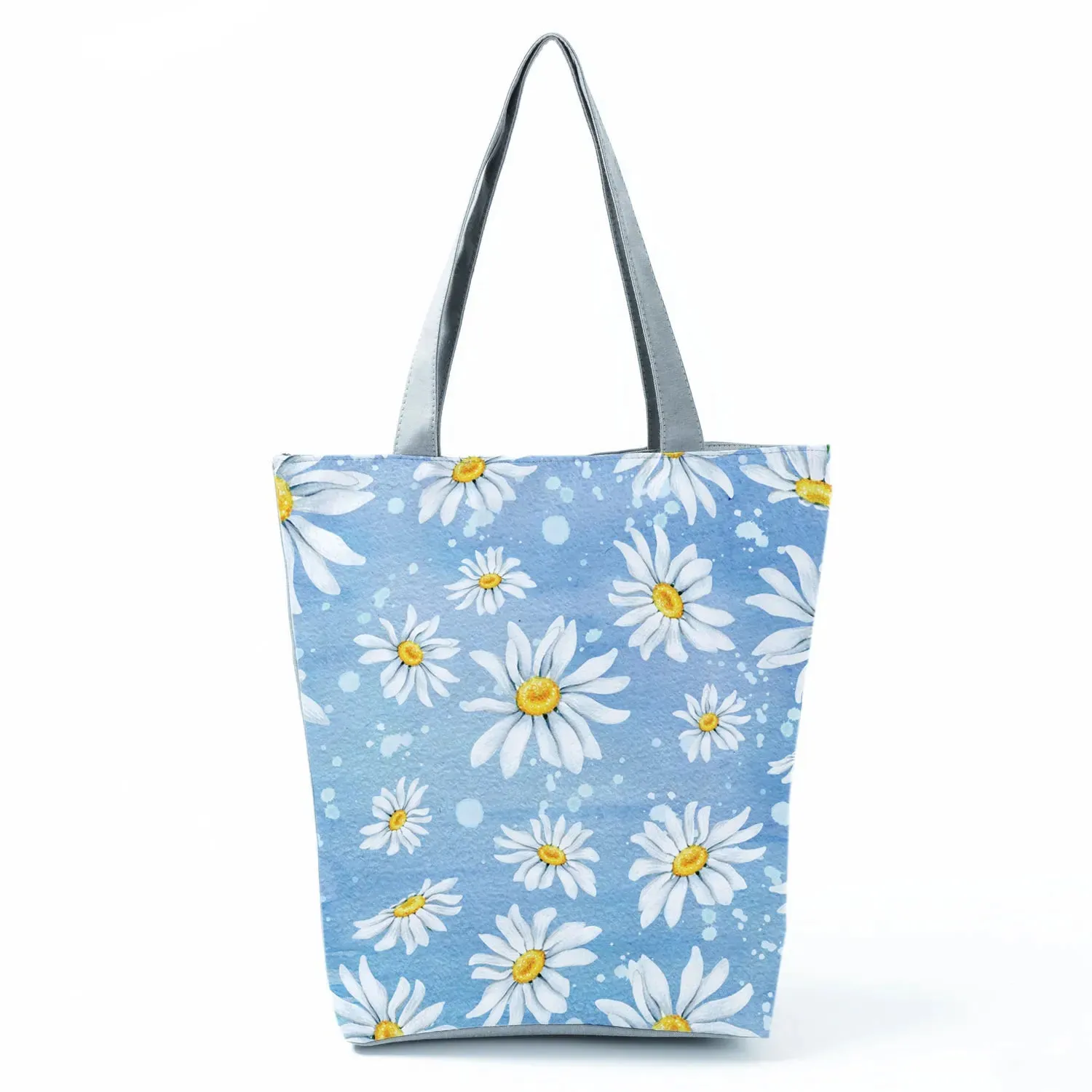 Tote Bag Ladies Outdoor Large Capacity School Teacher Gift Bag Shopping Bag Botanical Flower Print Casual Women Shoulder Bag