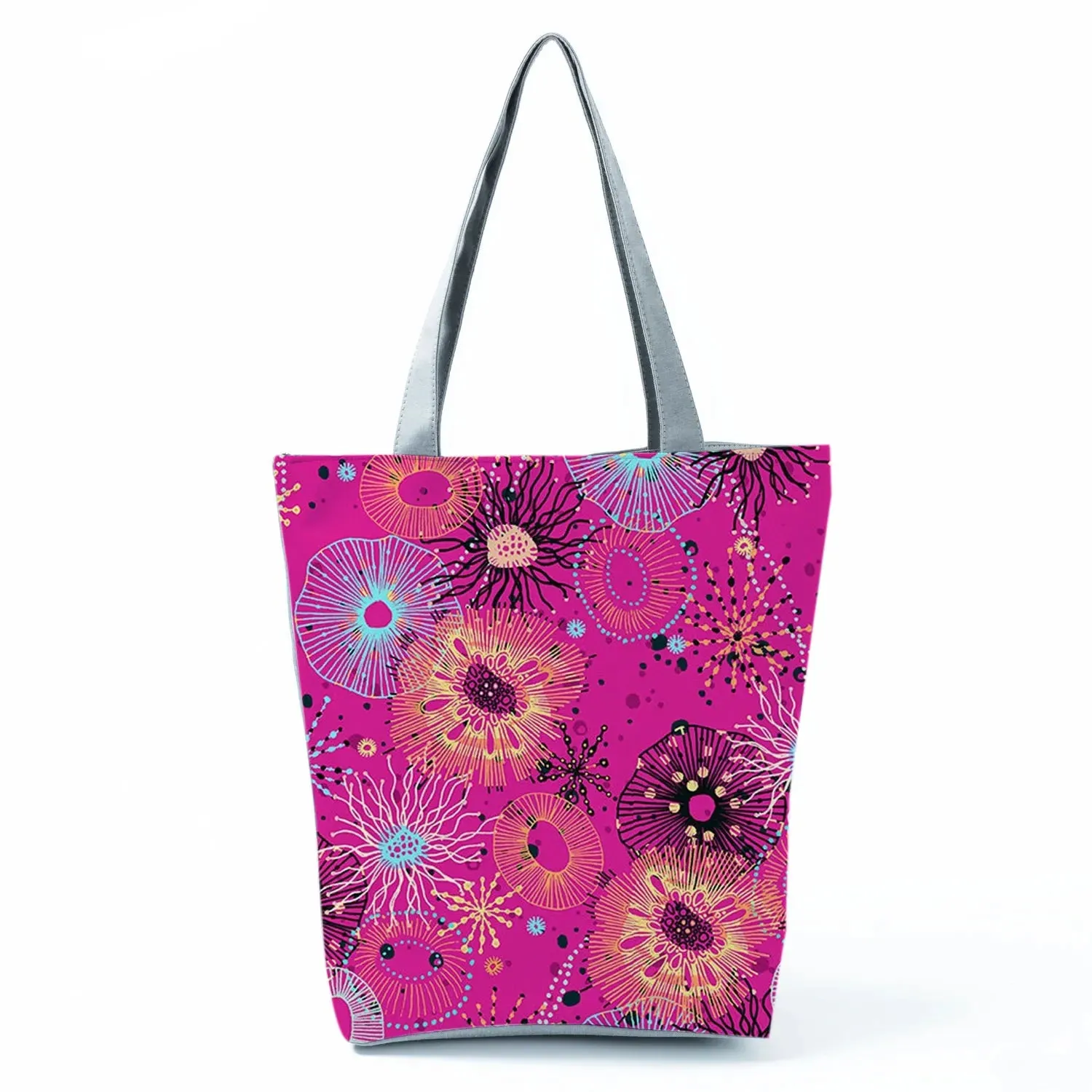 Tote Bag Ladies Outdoor Large Capacity School Teacher Gift Bag Shopping Bag Botanical Flower Print Casual Women Shoulder Bag