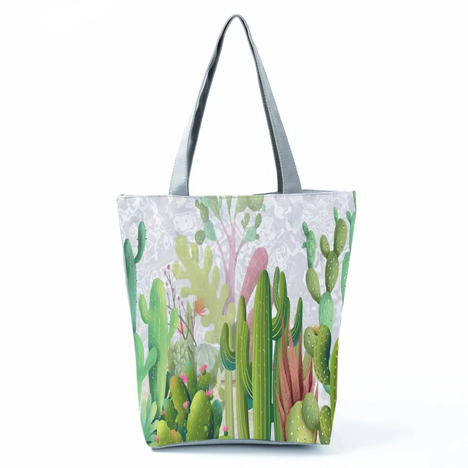 Tote Bag Ladies Outdoor Large Capacity School Teacher Gift Bag Shopping Bag Botanical Flower Print Casual Women Shoulder Bag