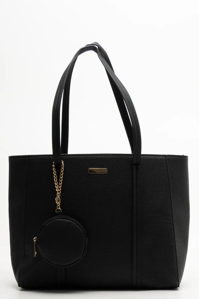 Tote Bag With Coin Purse Black