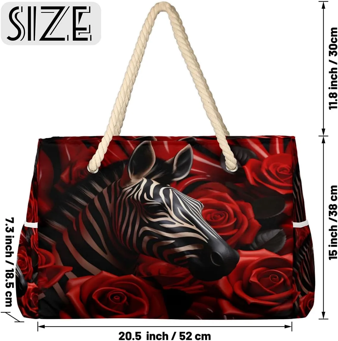 Tote Beach Bag for Women Large Zipper Beach Bags Waterproof Sandproof Gym Swim Pool Travel Bag