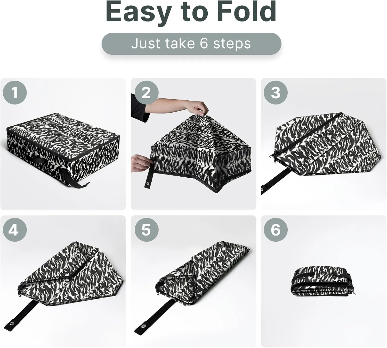 Travel Cat Litter Box Portable Foldable 16x12x4.3in Camo for Hotels & Road Trips