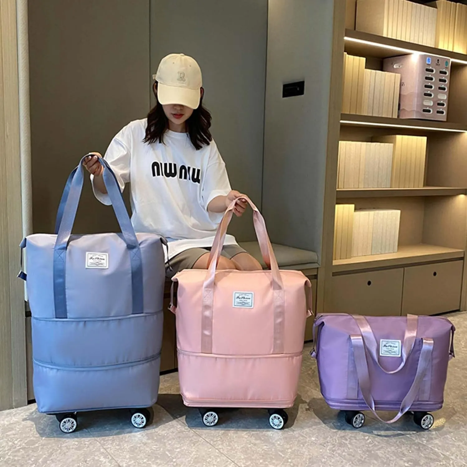 Travel Duffel Bag Sports Tote Gym Bag Overnight Bag for expandable luggage bag Foldable Travel Bag