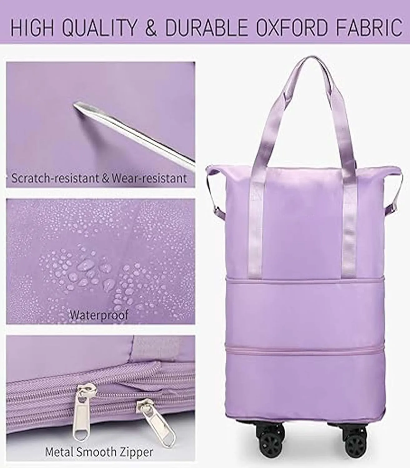 Travel Duffel Bag Sports Tote Gym Bag Overnight Bag for expandable luggage bag Foldable Travel Bag