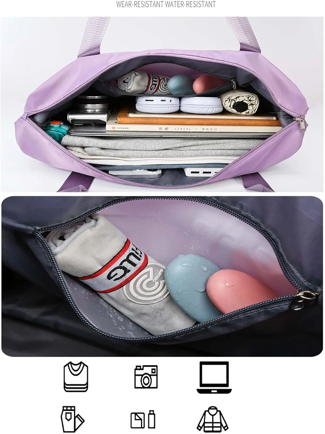 Travel Duffel Bag Sports Tote Gym Bag Overnight Bag for expandable luggage bag Foldable Travel Bag