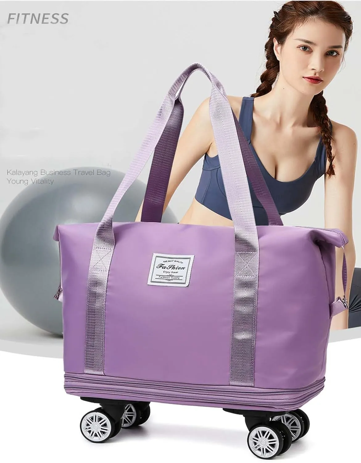Travel Duffel Bag Sports Tote Gym Bag Overnight Bag for expandable luggage bag Foldable Travel Bag