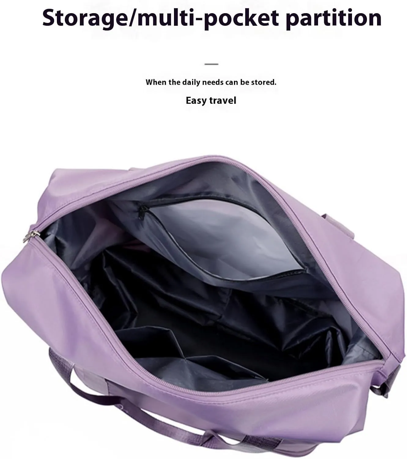 Travel Duffel Bag with Wheels, Expandable Foldable Rolling Luggage Bag with Detachable Wheels for Wome, Rolling Duffle Bag, Carry On, Large Weekend Bag Overnight Bag (Dark purple)