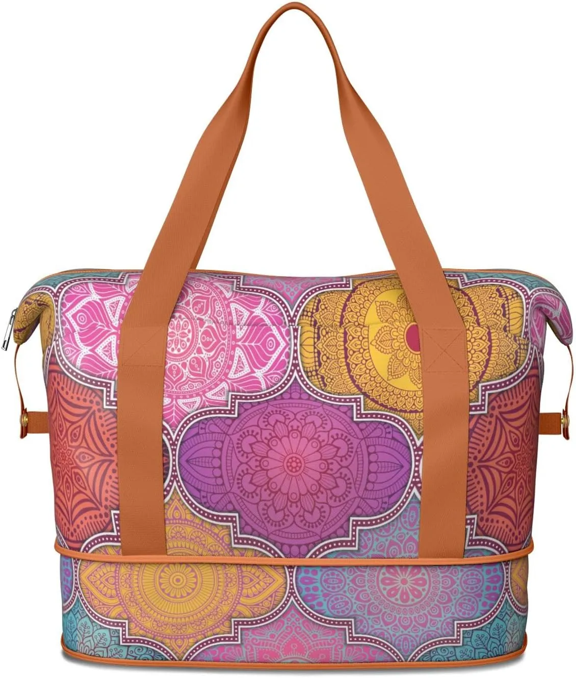 Travel Duffel Bag,Large Weekender Tote for Women, Shoulder Weekender Overnight Bag for Women,Gym Duffel Bag with Wet Pocket