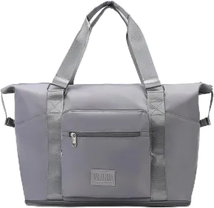 Travel Duffel Bag,Sports Tote Gym Bag,Scalable Capacity Bag,Waterproof Bag,Dry Wet Separation Package，Hand/Shoulder Dual Use (grey)