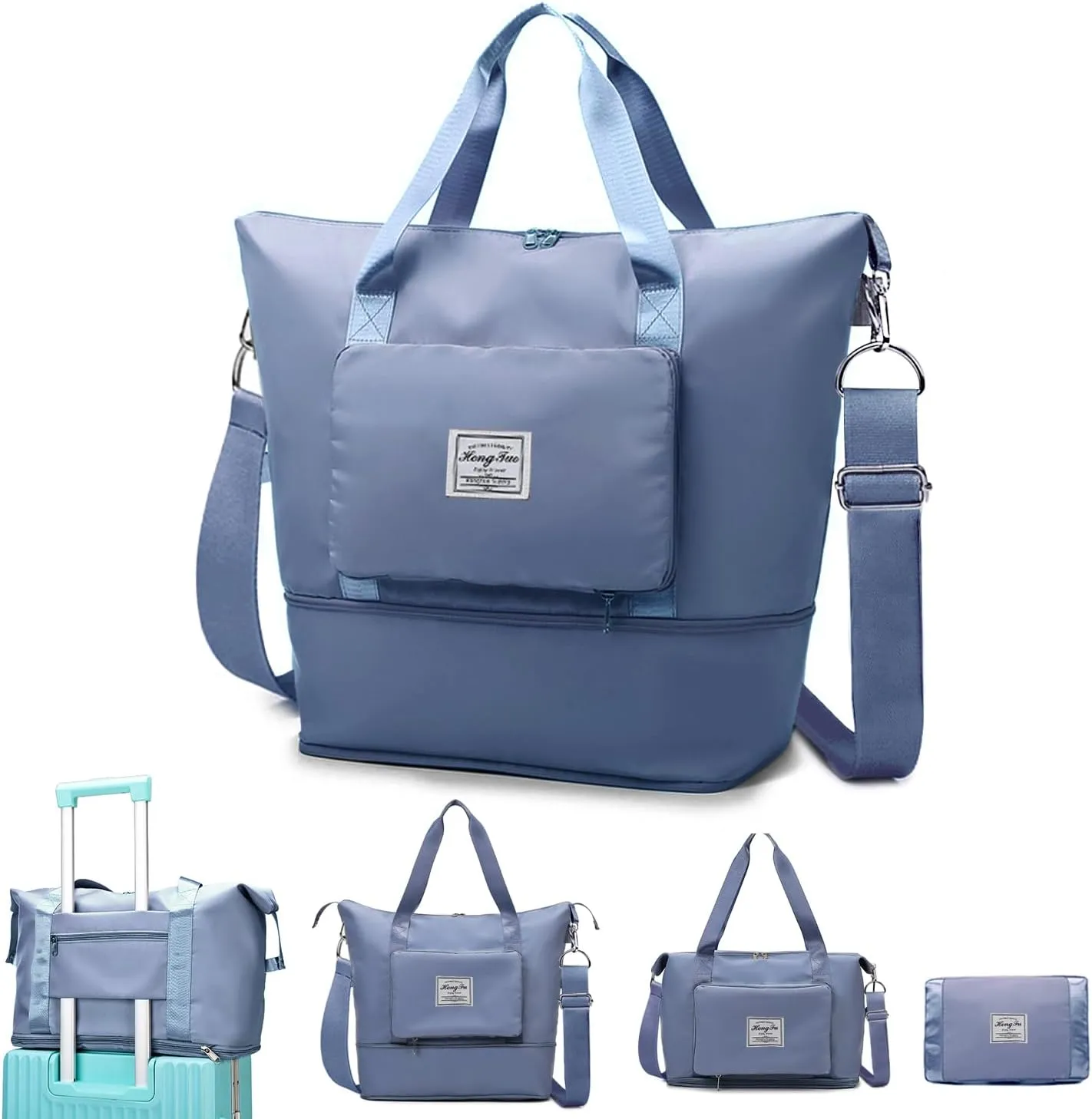 Travel Duffel Tote Bag,Travel Weekender Overnight Bags Women Carry On Bag Totes for Airplanes,Sports Gym Duffle with Trolley Sleeve