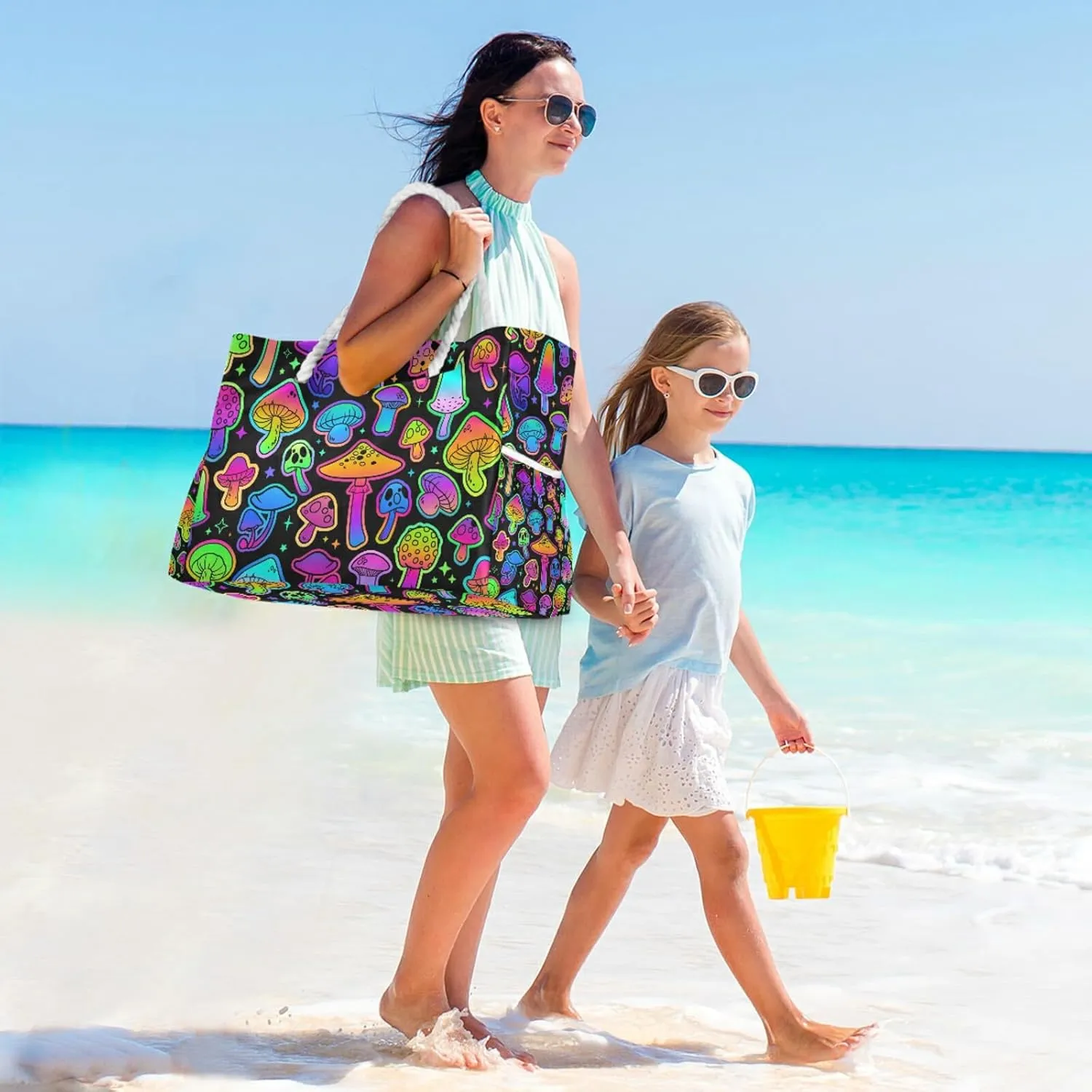 Travel Tote Bags Top Zipper,Women Waterproof Sandproof