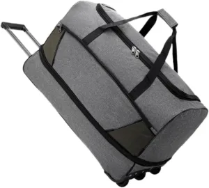 Travel Trolley Duffel Bag with Wheels for Men And Women, Gray, S