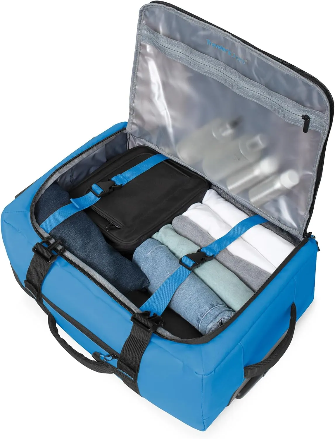 Traveler's Choice Wheeled Duffel, Blue, Carry-On 21-Inch