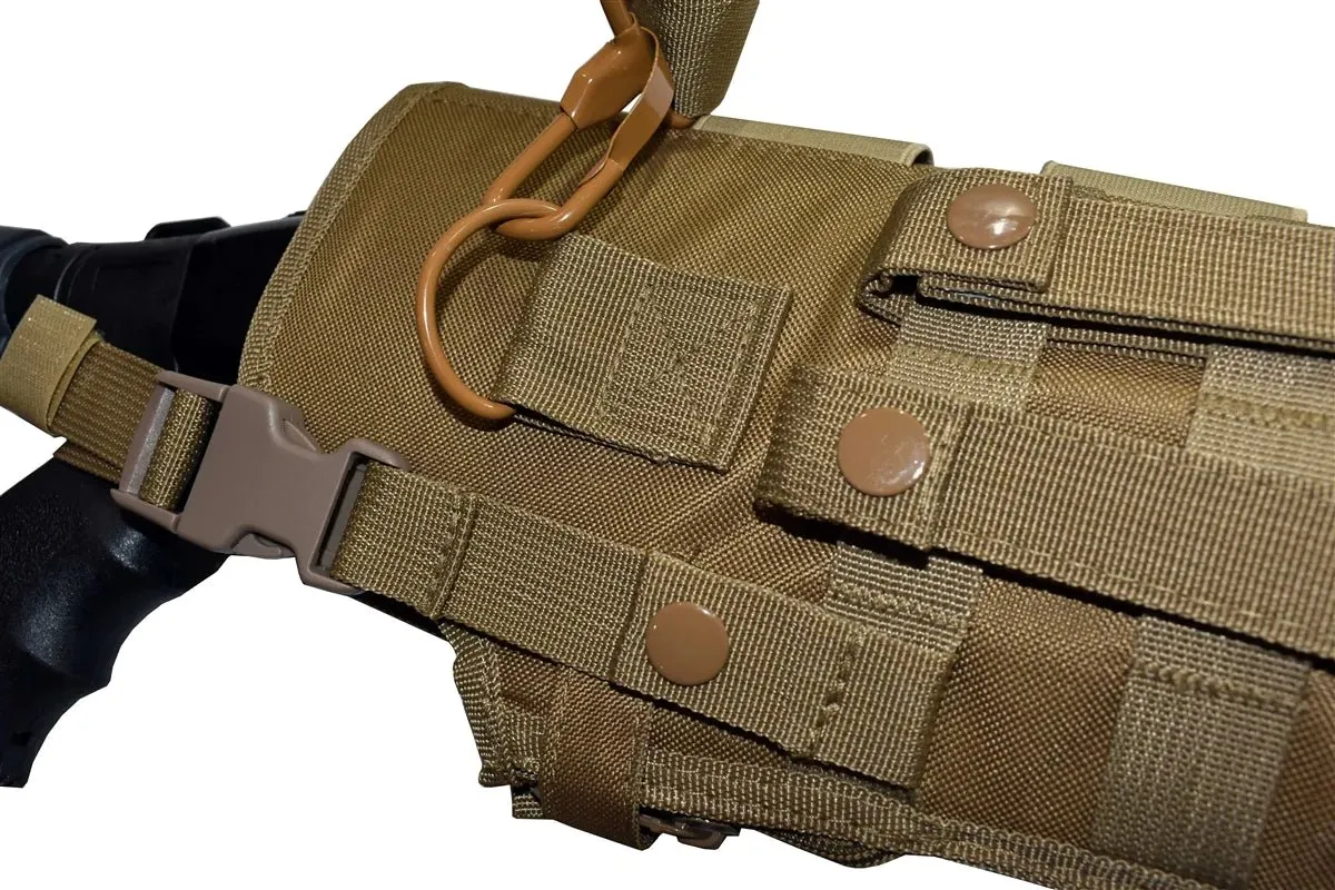 Trinity scabbard for Remington Model 870 TAC-14 Pump Action Tactical case Hunting Storage Soft Range molle Holster Bag Shoulder Military Security ATV Horse Motorcycle Padded Bag TAN 25 inches.