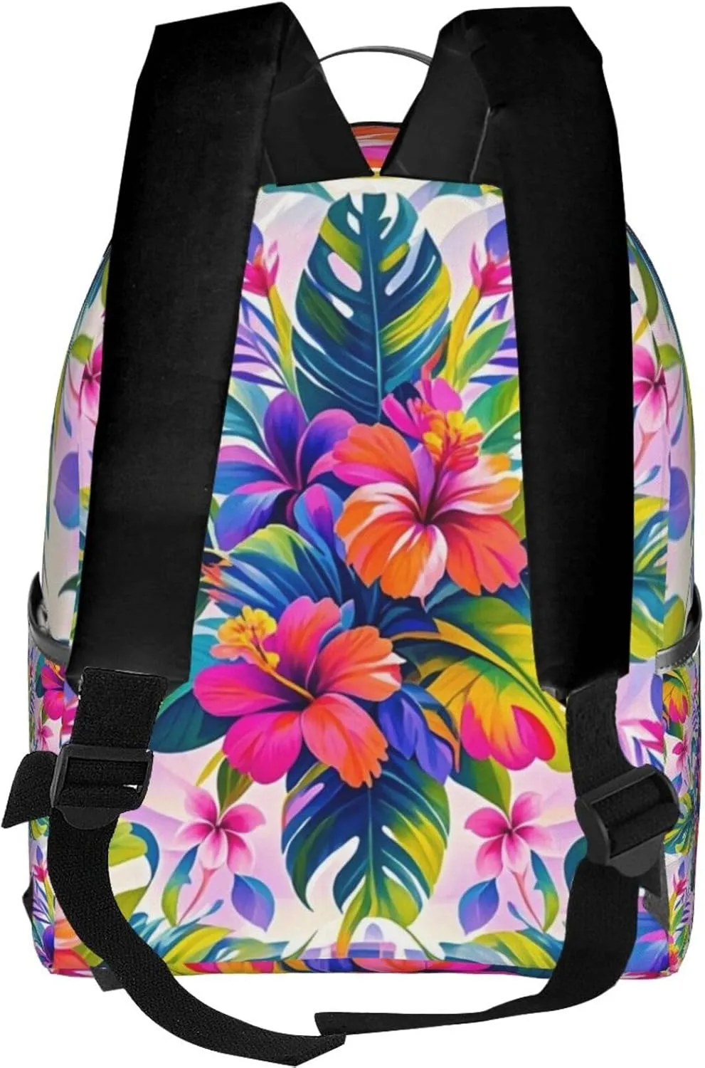 Tropical Floral Adult Backpacks 14 Inch Laptop Backpack Double Shoulder Bag for Work Travel Gifts