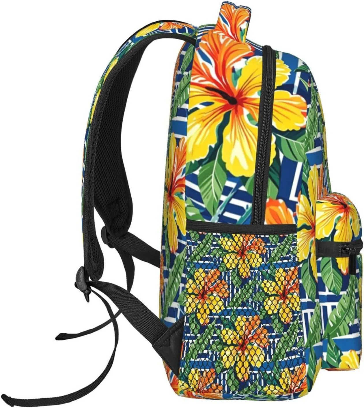 Tropical Floral Adult Backpacks 15 Inch Laptop Backpack Double Shoulder Bag for Work Travel Gifts