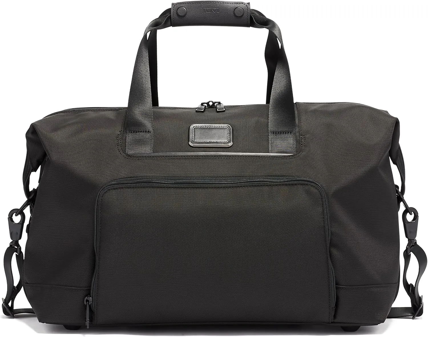 TUMI Alpha Double Expansion Travel Satchel - Business Duffel Bag for Men & Women - Weekend Travel Bag with Shoulder Strap - Black