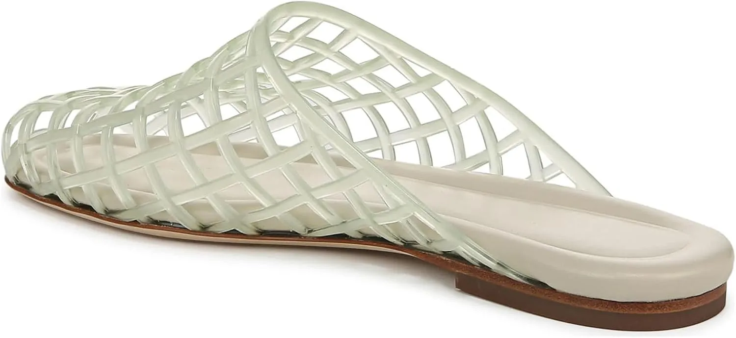 UBWDU Womens Clear Jelly Shoes Slip on Closed Toe Jelly Mesh Flats Sandals Slides Comfortable Summer Beach Slippers