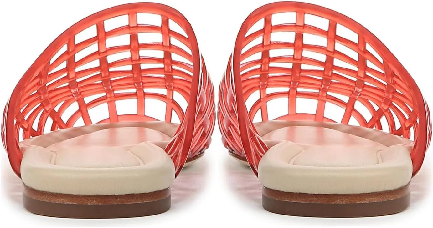 UBWDU Womens Clear Jelly Shoes Slip on Closed Toe Jelly Mesh Flats Sandals Slides Comfortable Summer Beach Slippers