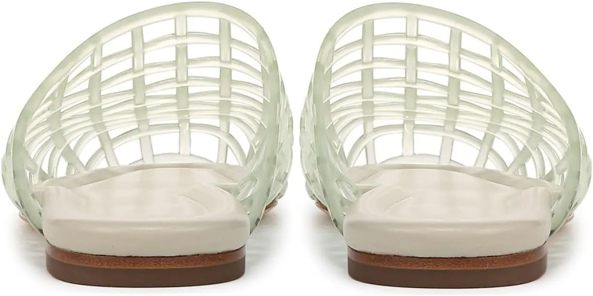 UBWDU Womens Clear Jelly Shoes Slip on Closed Toe Jelly Mesh Flats Sandals Slides Comfortable Summer Beach Slippers